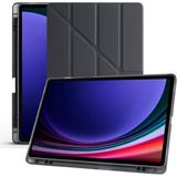CetKing Galaxy Tab S10 Plus X820 12.4 Inç Uyumlu Tablet Kılıfı – Kalemlikli, Katlanabilir Smart Cover, Stand Özellikli, Darbe Emici Arka Koruma, Ince ve Hafif Tasarım (Siyah)