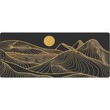 CetKing Gamer Mouse Pad 90X40 Mouse Pad Xxl Büyük Oyuncu Mousepad (Black Moon, 90X40 cm 3mm Kalınlık) - Altın