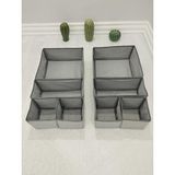 CetKing Gri Çekmece Içi Düzenleyici Organizer Set - Çok Amaçlı Dolap Içi Kutu Seti