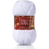 CetKing Han Kadife 100GR 95MT El Örgü Ipi (Beyaz)
