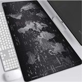 CetKing Haritalı 90X40 cm Mouse Pad, Dünya Desenli Mouse Pad - Altın