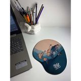 CetKing Haritası Baskılı Bilek Destekli Mouse Pad - Altın
