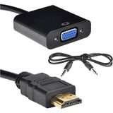 CetKing Hdmı To VGA Ses Destekli Monitör Dönüştürücü Kablo Çevirici Adaptör