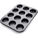 CetKing Home 12’li Muffin ve Cupcake Fırın Tepsisi – Yapışmaz Metal Kek Kalıbı, 12 Gözlü Muffin Kabı, Cup Cake Pişirme Tepsisi, Fırın Uyumlu Kek Kalıbı