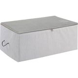 CetKing Home Textile Orta Boy Gri Çizgili Stuff & Things Hurç 52 x 28 x 21 cm