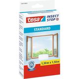 CetKing Insect Stop Standart Pencere Sinekliği, Kesilebilir, Delmeden Sivrisinek Koruması, 1 x Beyaz Sineklik, 130 cm x 150 Cm, 5,6 M Uzunluk