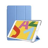 CetKing iPad 10.2 Inç (7.nesil) Tablet Uyumlu Kılıf Smart Cover Standlı Slim Tablet Uyumlu Kılıfı - Mavi