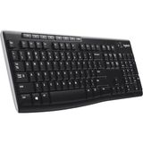 CetKing K270 Kablosuz Klavye, Tuş Takımı, Sıvı Dökülmesine Dayanıklı, 10 M Kullanım Mesafesi, Türkçe Q Klavye, Siyah