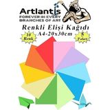 CetKing Kağıdı A4 10 Renk 5 Paket El Işi Kağıdı 10 Lu Kreş Ana Sınıfı Okul Öncesi Sınıf Malzemesi
