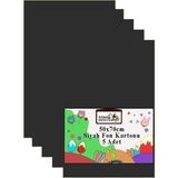 CetKing Kartonu 50X70 cm 120 gr 5 Adet 50 * 70 cm Renkli Fon Kartonu Kağıdı 120 gr Okul Sınıf Etkinlik Kreş Okul Öncesi Siyah