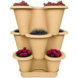 CetKing Katlı Şanslı Yonca Tasarımlı Dekoratif Saksı Seti, 26.5 x 26.5 Cm, Çiçek ve Bitki Sebze Yetiştirme, Bahçe Salon Mutfak Saksı Seti (Bronz)