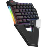 CetKing KB-277 Omnı Siyah Örgülü Type C Rgb 6 Farklı Aydınlatma Modu Q Mini Gaming Oyuncu Klavyesi