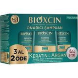 CetKing Keratin & Argan Onarıcı Bakım Şampuan 300 ml 3 Al 2 Öde - Yıpranmış ve Hassas Saçlar
