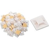 CetKing Kroşe 19X19 mm – 100 Adet | Kuvvetli Çift Taraflı Bantlı Kablo Bağı Kroşesi | Nylon 6.6 Malzeme | Kablo Düzenleyici, Montaj ve Sabitleme Için Uygun