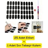 CetKing Life 25 Adet Kavanoz Baharat Kalemli Sticker Etiketi MIT1102