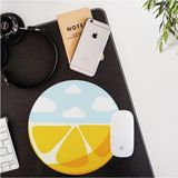 CetKing Limon Desenli Yuvarlak Mousepad 20 x 20 cm - Altın