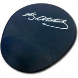 CetKing LN-1881 Atatürk Imzalı Siyah Ergonomik Suya Dayanıklı Bileklikli Mouse Pad - Altın