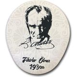 CetKing LN-1938 Fikirler Ölmez Atatürk Desenli Ergonomik Suya Dayanıklı Bileklikli Mouse Pad - Altın