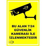CetKing LR-IS724 Bu Alan 7/24 Güvenlik Kameraları Ile Izlenmektedir Pvc Levha