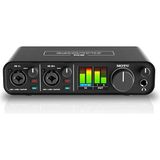 cetking m2 | ess sabre32 ultra ™ dac teknolojisi ile donatılmış 2-giriş/2-çıkış 24bıt/192khz usb-c (type c) ses kartı, 2 mic preamp, lcd ekran ve 6 gb loops & samples - mac/pc/ios