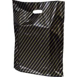 CetKing Mağaza Poşeti (No 5) 50 Adet 50X60 cm Çizgili Takviyeli Poşet Diagonal Poşet