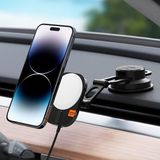 CetKing Magfit Dashboard Araç Içi Telefon Tutucu + Manyetik Kablosuz Şarj Cihazı iPhone Için Magsafe Özellikli Onetap Pro 3 ITM35W - ACP03695