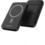 CetKing Magsafe Ile Uyumlu Kablosuz Powerbank, 5000 Mah, Taşınabilir Şarj Cihazı, Stand Özellikli, Usb-C ve Usb-A Çıkışlı, Hızlı Şarj, Li-Po, DLP9701C, Akım Korumalı (Siyah)
