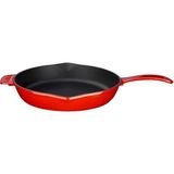 CetKing Metal Döküm Kızartma Tavası, 28 Cm, Kırmızı/siyah