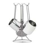 CetKing Modern 4 Parça Standlı Paslanmaz Çelik Cezve Seti