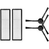 CetKing Mop Pro 2+3d (Dikkat: Kameralı-Plus Global),vacuum Mop 1c/2c Uyumlu Hepa Filtre Fırça Yedek Parça Seti(Model No Uyumlu- STYTJ01ZHM-STYTJ02ZHM-STYTJ03ZHM-STYTJ05ZHM)-4 Parça