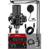 CetKing MX2020-GLX-500 Pro Midex Ses Kartı ve Condenser Mikrofon Stand Filtre Set