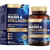 CetKing Nadh & Collagen | Tip I-Iıı Kolajen + Nadh + Hyaluronik Asit | Cilt, Saç, Tırnak ve Enerji | 60 Tablet - Ada Çayı
