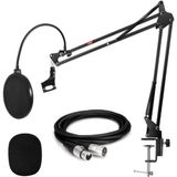 CetKing NB39PSX Set Stüdyo Masa Mikrofon Standı Pop Filtre Xlr Kablo