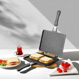 CetKing Nehir Alüminyum Döküm Lüks Maxi Büyük Boy Tost Tavası