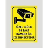 CetKing Özel Mülk 24 Saat Kamera ile Izlenmektedir Uyarı Ikaz Levhası Aliminyum Levha