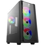 CetKing Phoenix 4* Rgb Fanlı Atx-Mini Atx Itx Uyumlu Mid Tower Gaming Oyuncu Bilgisayar Kasası Psu'suz