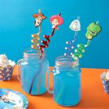 CetKing Pipeti 4 Adet Şekilli-Uzun Kıvrımlı ve Figürlü Renkli Plastik Pipet Seti 26 cm Rahat Kullanım