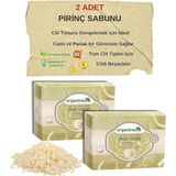 CetKing Pirinç Sabunu 140 gr x 2 Adet Tüm Cilt Tipleri Için Beyazlatıcı Etkili
