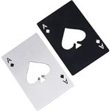 CetKing Poker Kart Maçı As'ı Paslanmaz Çelik Şişe Açacağı Gümüş
