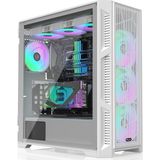 CetKing Ponos Ultra Beyaz Ms4 E-Atx Orta Kule Pc Kasası, Açılan Temperli Cam Yan Panel, Ön Kurulum 4 Argb Fan, Mesh Ön Panel, Beyaz (0R20B00228)