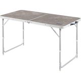 CetKing Portatif Kamp Masası, 3 Yükseklik Ayarlı, Katlanır Piknik Masası, Kolay Taşınabilir Alüminyum Masa - 120X60 - Mermer Desenli