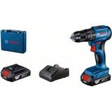 CetKing Professional Gsb 185-LI Akülü Darbeli Delme Vidalama Makinesi (18 Volt, 2 x 2,0 Ah Akü, Şarj Cihazı, Yumuşak/sert Tork: 21/50 Nm; Plastik Çanta)