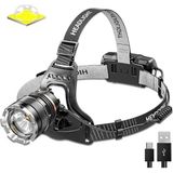 CetKing PS-8002 Sensörlü Zoomlu Profesyonel 3000 Lümen XHP50 LED Usb'li Şarjlı Kafa Lambası