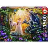CetKing Puzzle 1500 Parça Dragon Prences &unıcorn 17