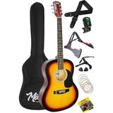CetKing RG-550SB Pack Kaliteli Sunburs 40 Inç Akustik Gitar Seti 4/4 Yetişkin