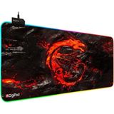 CetKing Rgb Oyuncu Mousepad Rgb 70 x 30 Gaming Oyuncu Mouse Pad Kaymaz Taban 4mm Dragon - Altın