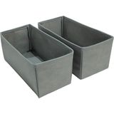CetKing Room 2'li Gri Çekmece Içi Düzenleyici Organizer Set - Çok Amaçlı Dolap Içi Kutu Seti (28 * 13 * 13)