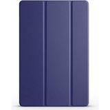 CetKing Samsung Galaxy Tab A9 ile Uyumlu Tablet Kılıfı Smart Cover Uyku Modlu Standlı Arkası Sert Şeffaf Kapak - Lacivert