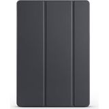 CetKing Samsung Galaxy Tab S10 Fe Plus / 13.1" Inç ile Uyumlu Tablet Kılıfı Smart Cover Uyku Modlu Standlı Arkası Sert Şeffaf Kapak - Siyah