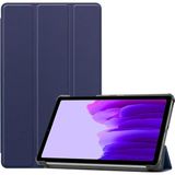 CetKing Samsung Galaxy Tab S8 X700 ile Uyumlu Tablet Kılıfı Smart Cover Uyku Modlu Standlı Arkası Sert Şeffaf Kapak - Lacivert